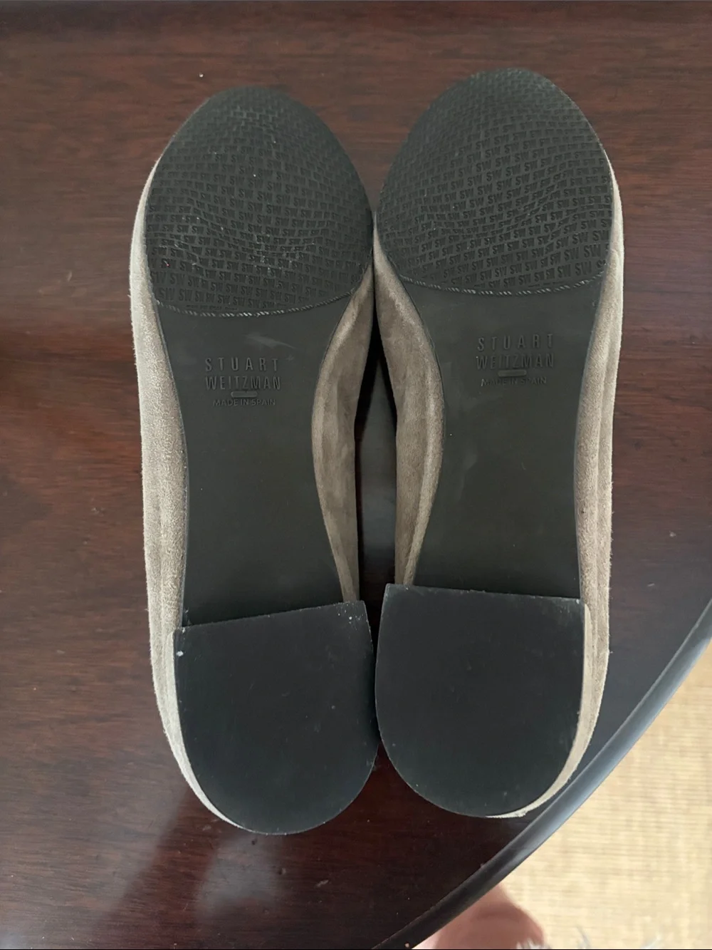 Stuart Weitzman Taupe Suede Ballet Flats - Picture 2 of 4